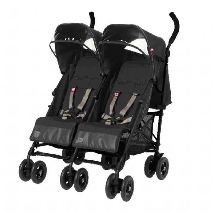 Red Castle Poussette double Twixx noire Cdiscount Puericulture Eveil bebe