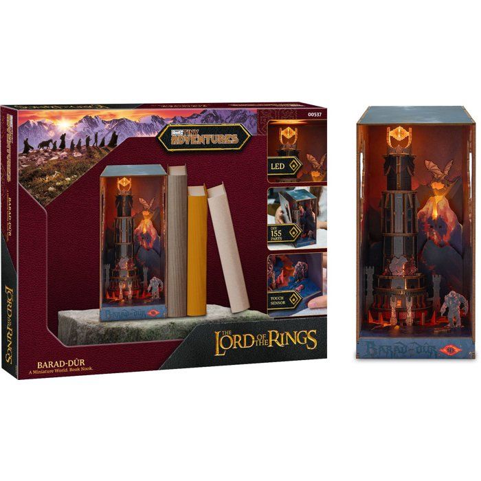 Book Nook - Kit DIY à construire Maquette 3D Serre Livre - REVELL - Tiny Adventures - Le Seigneur des Anneaux - Barad-Dûr - LED