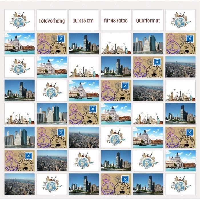 trendfinding 2 Porte-Photos muraux - Format Paysage - pour 8