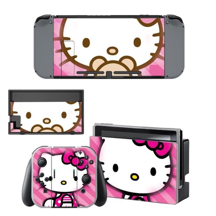 Sticker pour Nintendo Switch, Hello kitty Kit Autocollant Skin