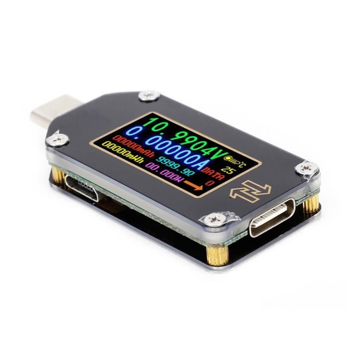 Testeur De Câble USB Professionnel Avec Écran Couleur 6,1 Cm - Compatible USB C, Micro-B