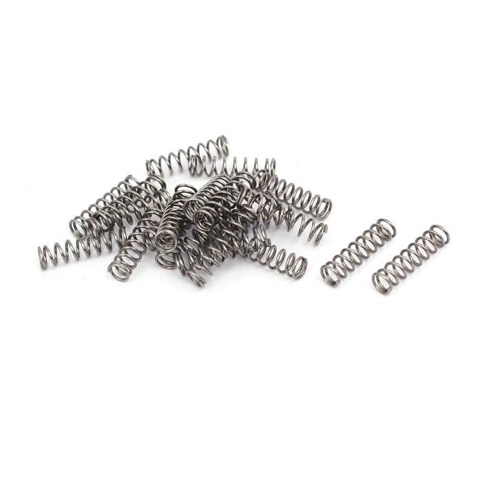 Lot De 10 Ressorts De Compression Uxcell - 0,4x12x10mm, Acier Inox 304