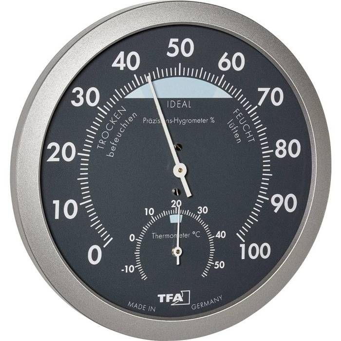 Comparer les prix de Thermo-hygromètre TFA Dostmann 45.2043.51 anthracite argent  THERMOMETRE - PLUVIOMETRE - BAROMETRE