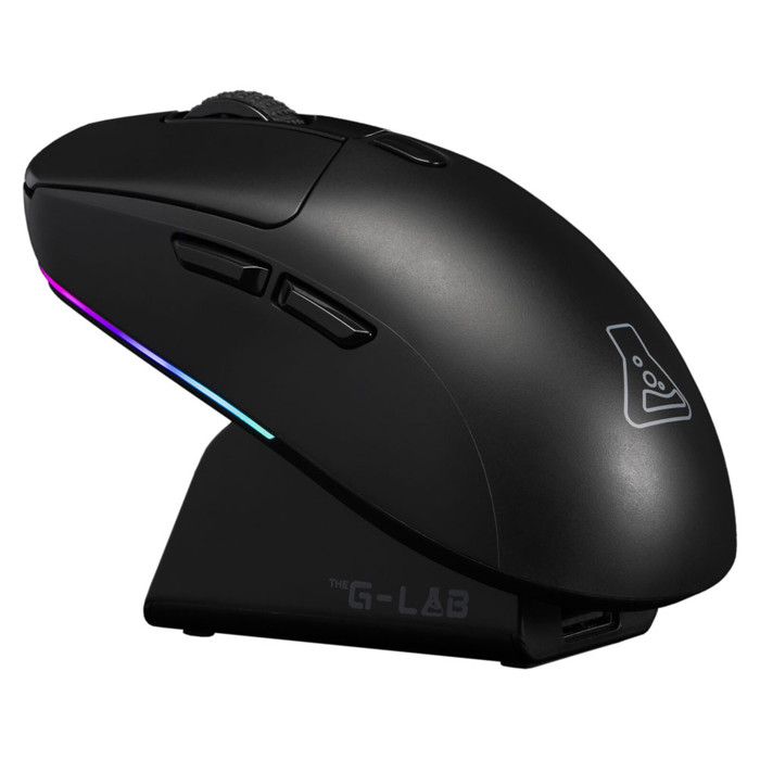Souris sans fil pour gamer – The G-Lab – KULT Titanium Pro – 12000 dpi – Bluetooth/RF 2.4 GHz – RGB