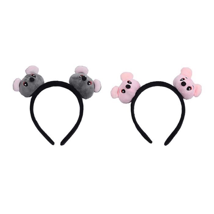 Bandeau Oreilles Souris Peluche - 4 Pièces, Cosplay Enfant, Halloween, Anniversaire