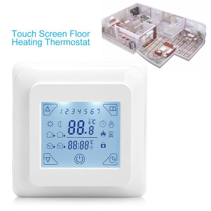 Thermostat Numérique Programmable Mi-Heat E91 – Pose En Saillie, Blanc, Filaire 230V, Neuf