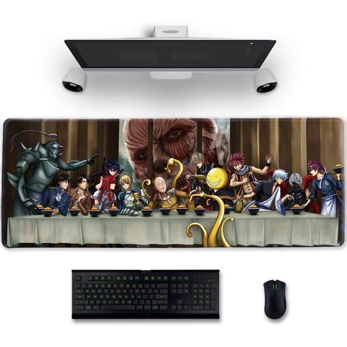 Tapis de souris pour ordinateur, grande taille abstraite 90x40 cm, tapis de  bureau pour clavier (noir) - Cdiscount Informatique