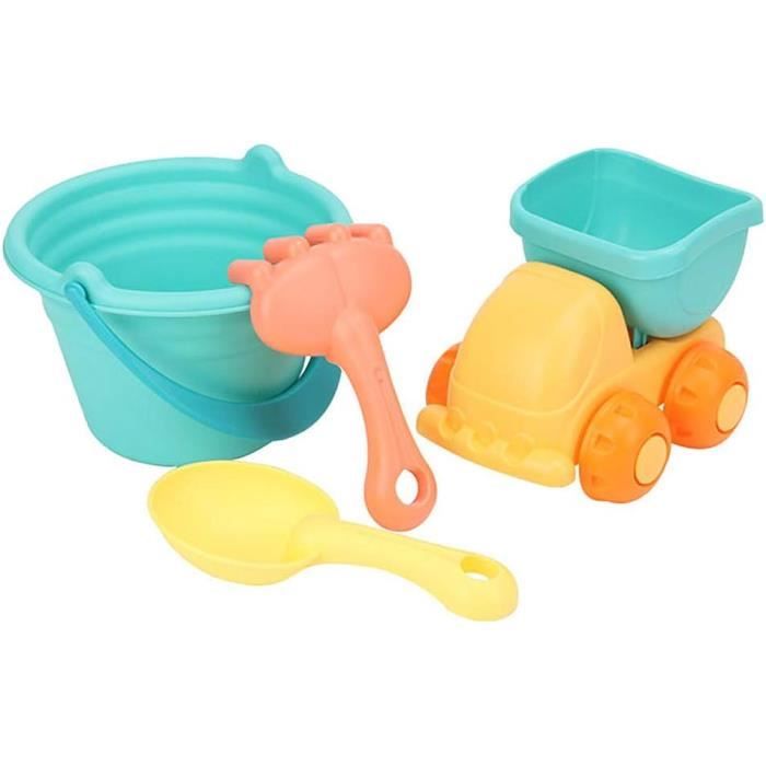 Ensemble 7 Pièces Jouets De Sable Lena Happy - Seau, Pelle, Râteau, Moules Animaux Dès 12 Mois