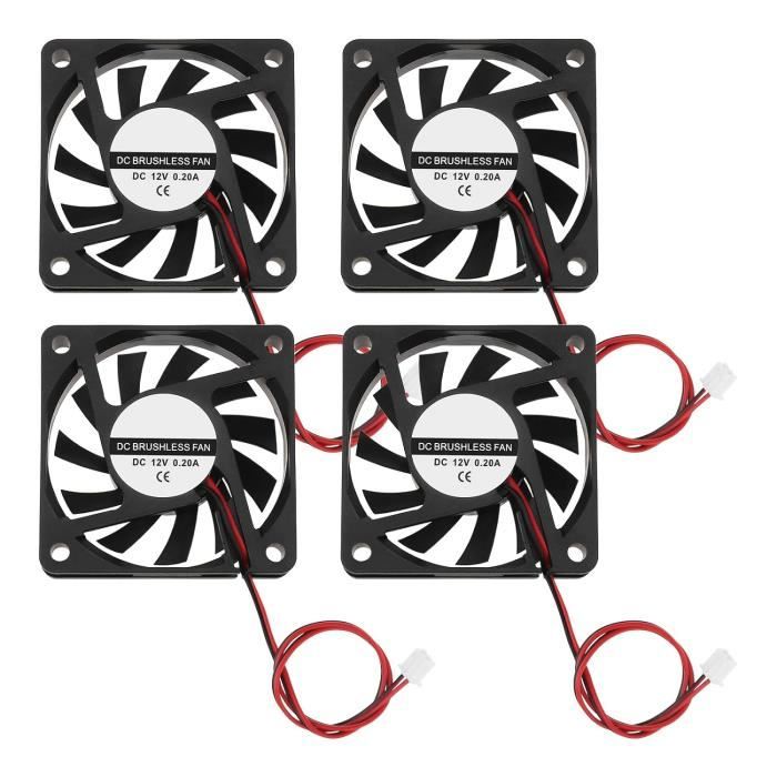 Ventola di raffreddamento brushless 6010 CC 12 V 6010, con cuscinetti a olio, 60 x 60 x 10 mm, per raffreddamento fai da te PC, case per computer CPU, radiatori, ventole a 2 pin