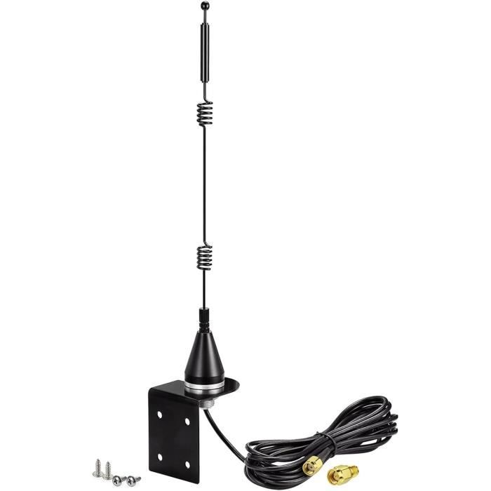 Antenne WiFi Triple Bande 6dBi RP-SMA - 2.4/5/6 GHz, Base Magnétique, Câble 1.5m - Pour Routeur, PC, Drone