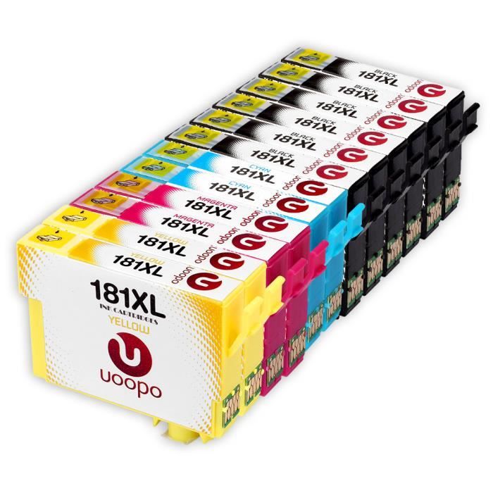 Lot De 12 Cartouches D'encre Compatibles Epson T1801 T1802 T1803 T1804 - Neuf