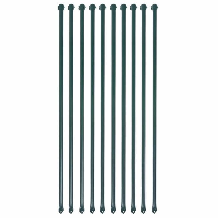 vidaXL Poteau de jardin 10 pcs 1 Métal