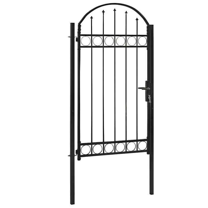 vidaXL Portail avec dessus arqué 100x250 cm