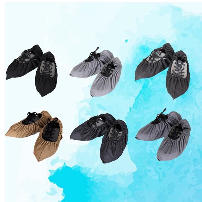 3 Paires De Chaussons Nettoyants Microfibre - Pour Sols, Vitres Et Voiture - Multifonction Et Lavables
