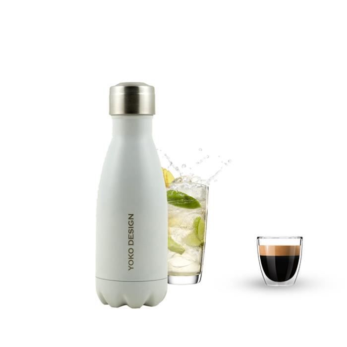 YOKO DESIGN Bouteille isotherme double paroi 260 ml blanc mat