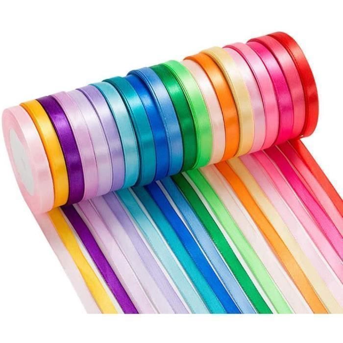 20 Rouleaux Ruban Satin Ruban Cadeau,Ruban Cadeau de Noël Convient pour l'artisanat de Décoration de la Maison, Les Emballages Cadea