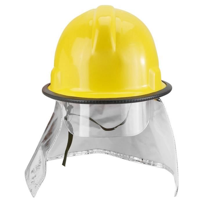 Casque de pompier, lot de 6, pour enfants avec visière réglable en PVC