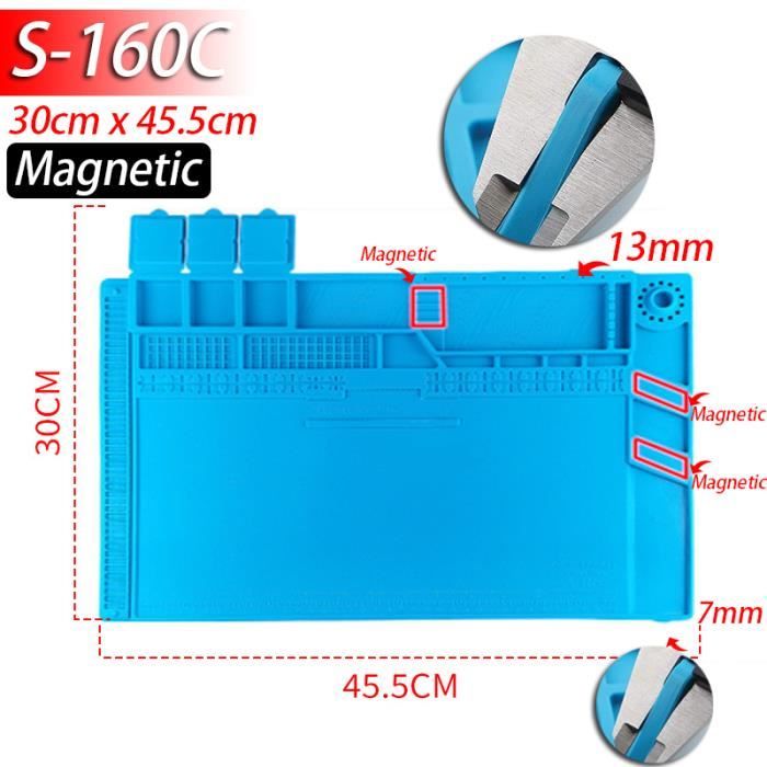 Tapis de soudure - BANTI - Silicone - Antistatique - Résistant à 500°C