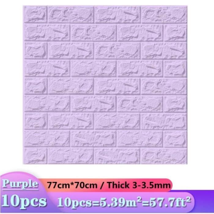 Autocollant Mural 3D Briques Colorées – Déco Enfant Chambre, Salle De Jeu, Effet Craquelé Amusant
