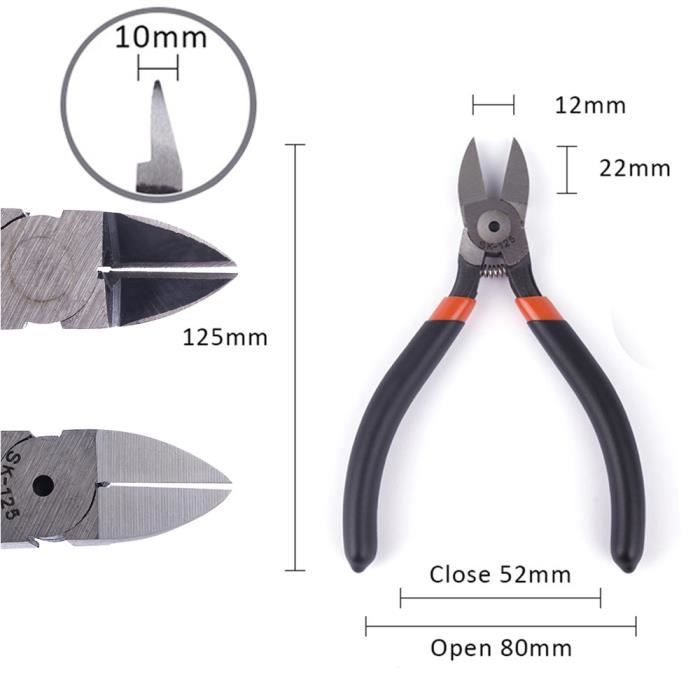 Pince à Bec Effilé Coudé 90° - 280 Mm (11 Pouces), Acier Trempé, Poignée Antidérapante, Pour Travaux De Précision - 11