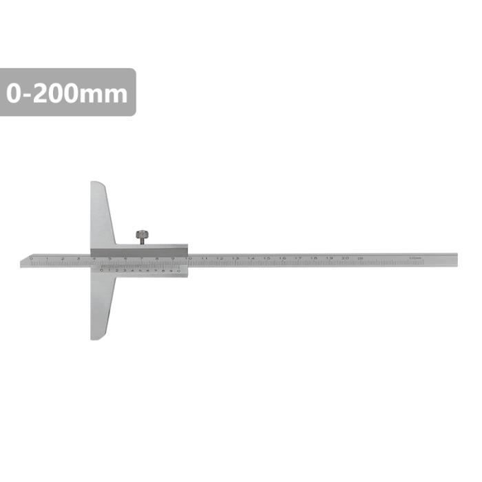 MICROMETRE,0200mmPied à coulisse micromètre en acier inoxydable