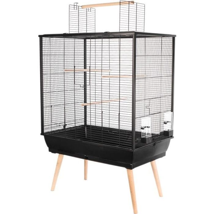 Cage Pour Oiseaux Neo Jili Noire