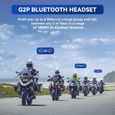 2X G2P Intercom Moto Duo pour 2 Casques avec 6 Coques Remplaçable, Motocyclette 6 Voies Bluetooth Communication Système,.[Z378]-1