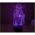 3D Lampe Luminaria LED Nuit Éclairage Maître Yoda Jedi Changement de couleur Lava Lampe de Table Veilleuse pour Garçons Enfant Meill-1
