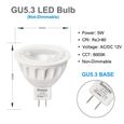 NetBoat GU5.3 MR16 LED Ampoule 5W, Blanc Froid 6000K LED Lampe Bulb, 12V LED Spot, L'angle d'émission de 40°, Lot de 6-1