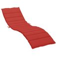 vidaXL Coussin de chaise longue rouge 200x70x3 cm tissu oxford 314224-1