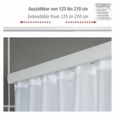 WENKO Barre rideau de douche extensible Era, Tringle rideau de douche, fixation sans perçage, Aluminium, 125-210x2x3,5 cm, blanc-1
