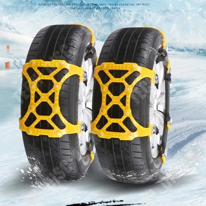  Dispositif de traction de pneu pour la neige, la boue et le  sable - Anti-dérapant - Bloque les pneus d'urgence de la neige, de la boue,  du sable
