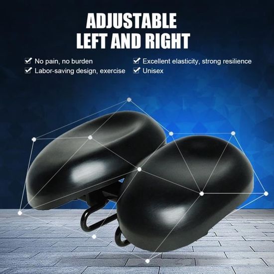Selle De Vélo Sans Nez Super Confort - Siège Ergonomique Sans Pression Pour VTT Route Vélo Pliant - Absorption Chocs
