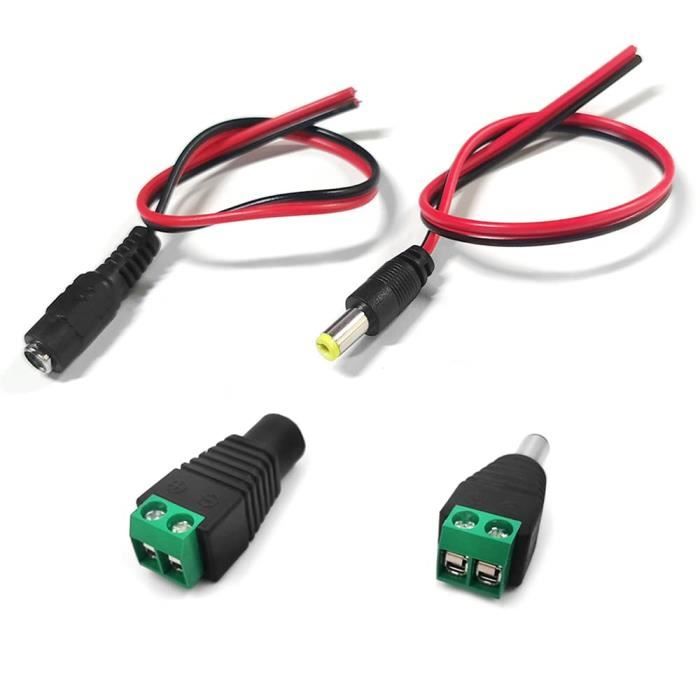 Lot De 50 Connecteurs DC Femelles 5,5 X 2,1 Mm - Prises Alimentation Encastrables Cuivre Laiton Alliage Zinc