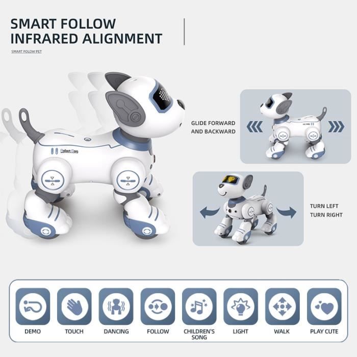 Chien robot télécommandé électronique pour enfants, jouet pour chien de  compagnie, marche intelligente, tactile, jouets pour chiens de compagnie,  cadeaux pour garçons et filles, RC - AliExpress