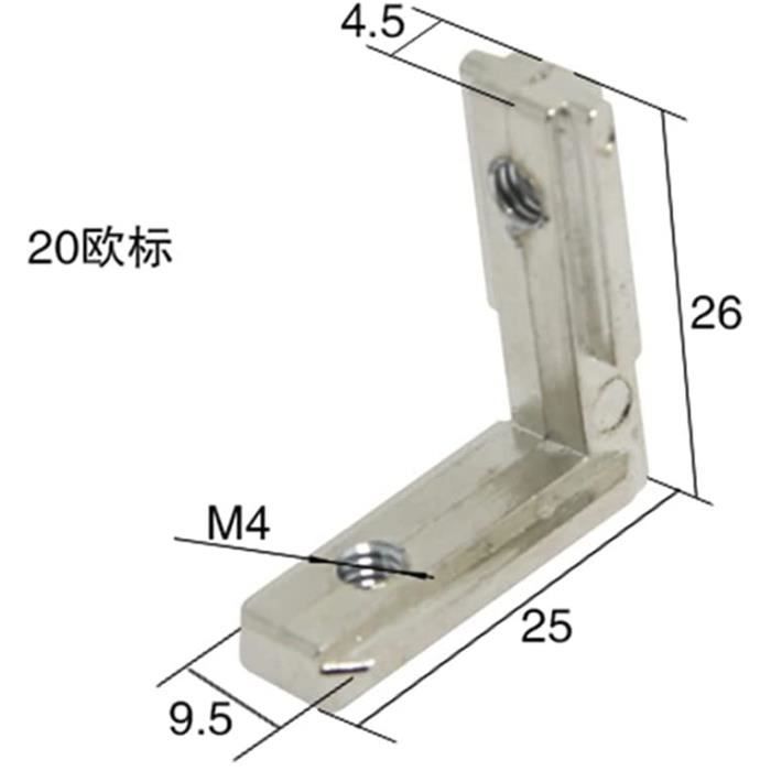 EU L Type Support à Angle oit Support T Slot Profilé en Aluminium ...