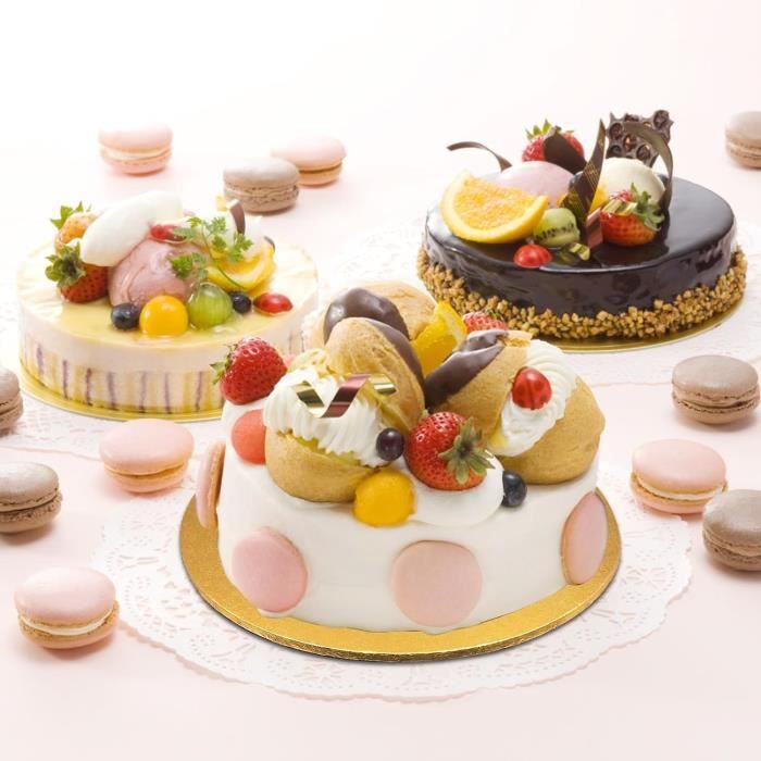 Lot de 2 sous-verres ronds pour gâteau - 30 cm - 13 mm x 12 pouces - En  carton - Réutilisables - Pour le transport des gâteaux et des tartes -  Argenté : : Cuisine et maison