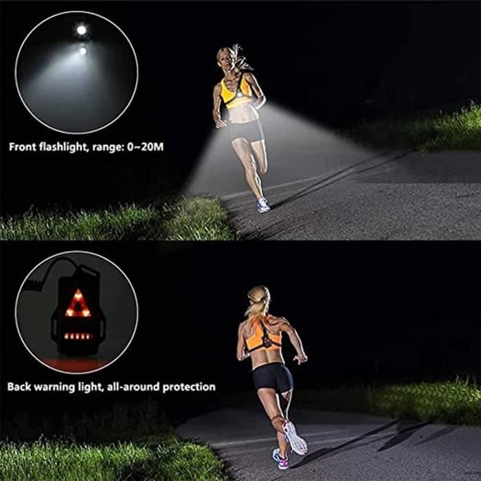 Lampe Course À Pied, Rechargeable Par Usb Lampe Running Pectorale, Lampe  Running Pectorale With 500 Lumen Adjustable Beam And[u2407] - Cdiscount  Sport