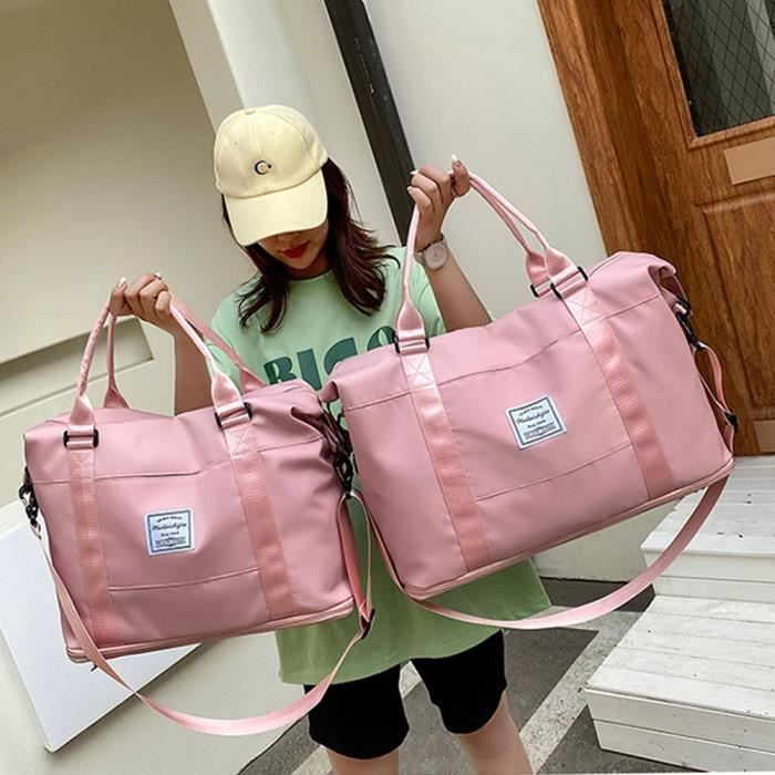 Sac de Sport Grande Capacité avec Compartiment Chaussure Poche Humide et  Manchon pour Chariot - rose-mauve - Cdiscount Sport