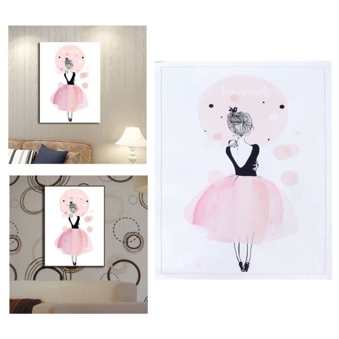 hurrise-peinture-murale-petite-fille-motif-sans-cadre-toile-peinture