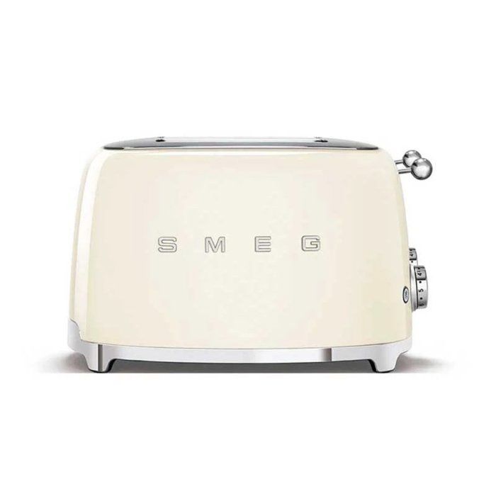 Pack Grille-Pain 1500W 4 Tranches - SMEG - Presse Agrumes 70W - Blanc - Années 50