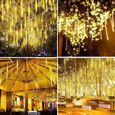 Kaixin-Météore Pluie Guirlandes Lumineuse Lampe LED effet pluie de météores 8 Tubes 30CM 144 LED Eclairage Météore Douche Lumière E-2