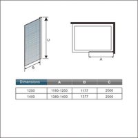 STEIGNER Joints De Douche Magnétiques SET, 185 Cm, Vitre 6/7/8mm