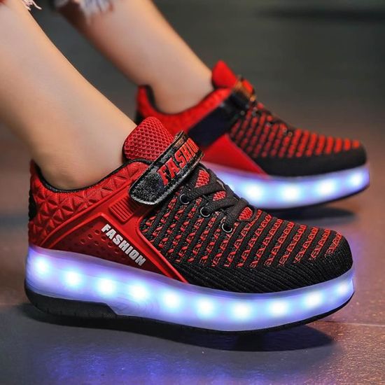Basket Enfants Roller Chaussures LED lumineux clignotant patins