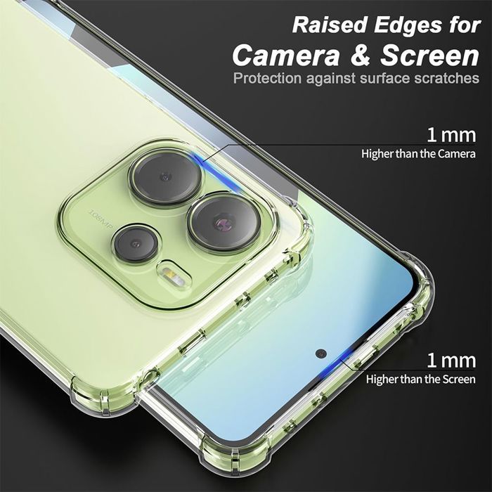 Coque étui à Rabat Transparent Pour Xiaomi Redmi Note 14 5G - Fenêtre Tactile, Protection 360°, Silicone TPU - Couleur Noir, Avec Fermeture Magnétique - 8