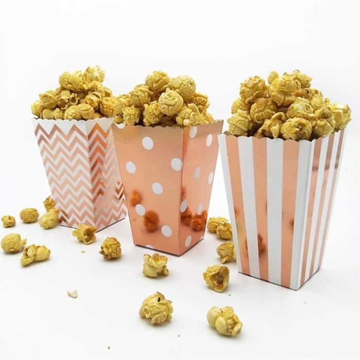 HENBRANDT 10PCS Petites Boîtes de Pop Corn 14x7,5cm Pot Popcorn Rétro  Bonbons Gâteries Conteneur pour Fêtes Anniversaire, Soirées Cinéma, et Noël  : : Cuisine et Maison