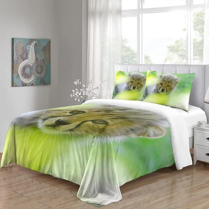 Ensemble De Literie Ara Rouge Et Vert Housse De Couette Perroquet Pour