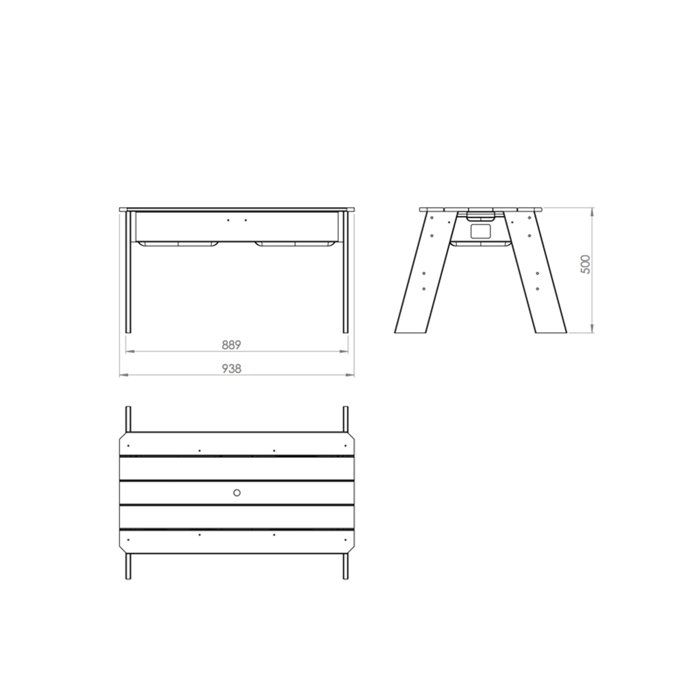 Table à Sable Et Eau EXIT Toys – Bois De Cèdre FSC – 2 Bacs + Couvercle – 69x94x50 Cm – Multi-jeux