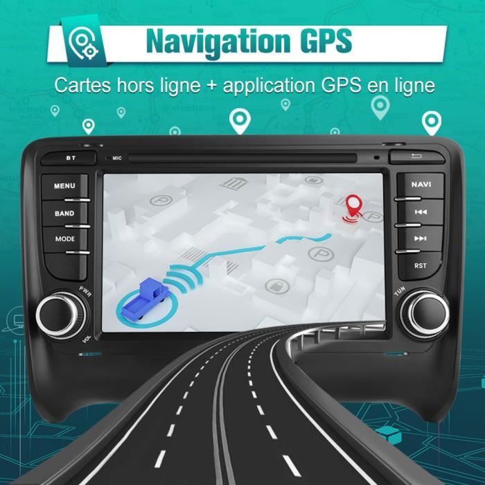 Autoradio Navigation GPS pour Audi TT MK2 8j Android Multimédia