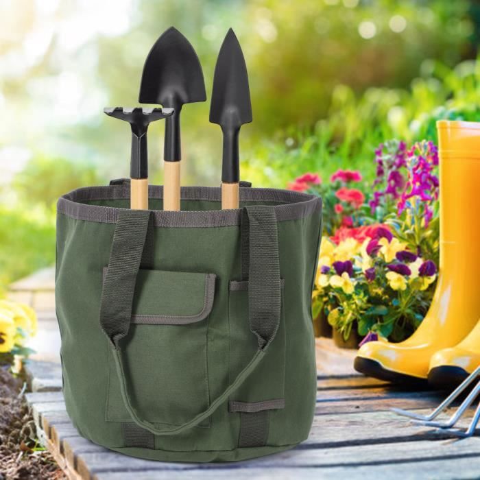 Cikonielf organisateur d'outils de jardinage Pochette de sac à outils de  jardin étanche organisateur de porte-seau pour outil de